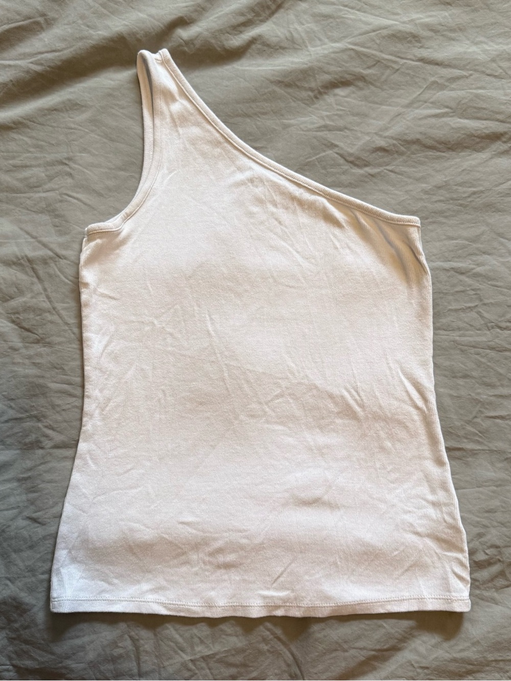 a new day White One-Shoulder Tank Top